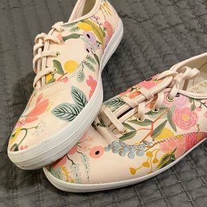 Leather Keds x Rifle Paper Co leather floral shoes like new